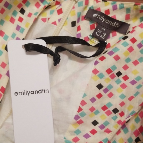 Rockabilly Pinup Emily and Fin Diamond Geo Dress - Picture 8 of 8